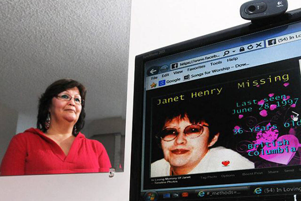 Sandra Gagnon is remembering her sister Janet Henry, whose disappearance is associated with Robert Pickton. (The News files)