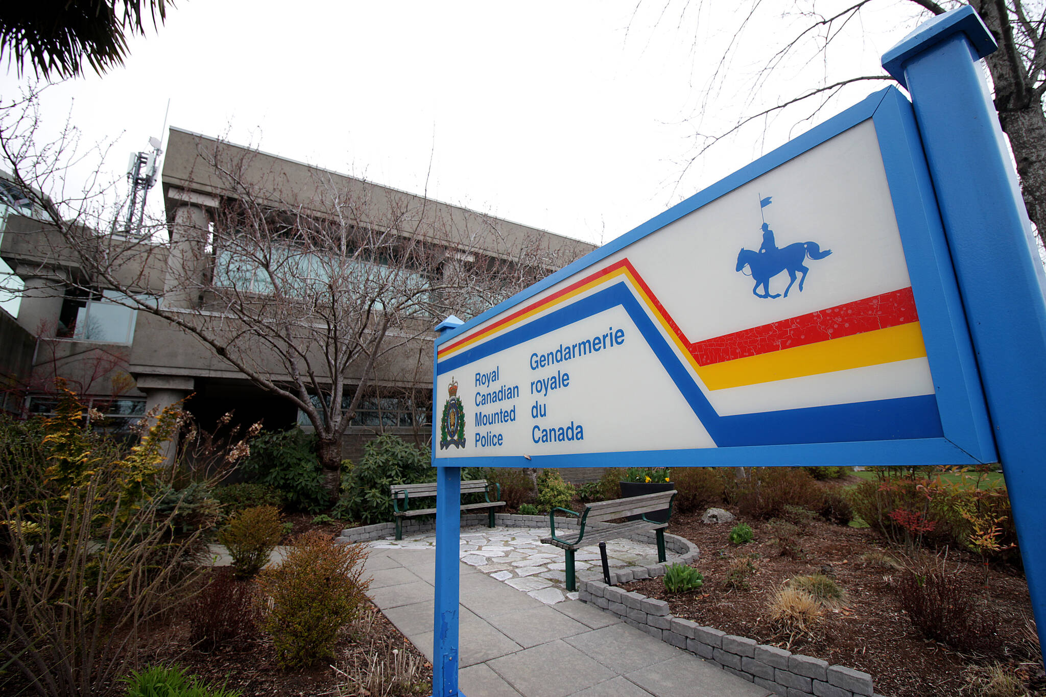 Surrey RCMP headquarters. March 2021. (Photo: Lauren Collins)