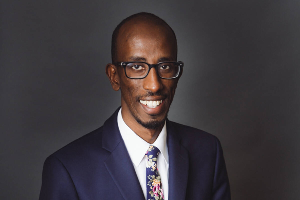 Coun. Sharmarke Dubow said he was incredibly humbled to learn about the award via Twitter. (File contributed/ City of Victoria)