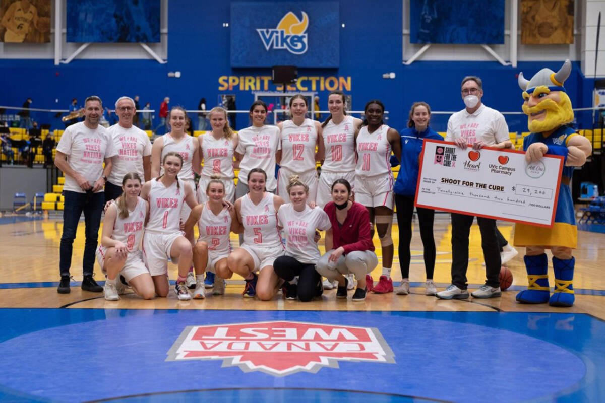 The UVic Vikes raised $29,000 with this year’s Shoot for the Cure. (Courtesy of UVic)
