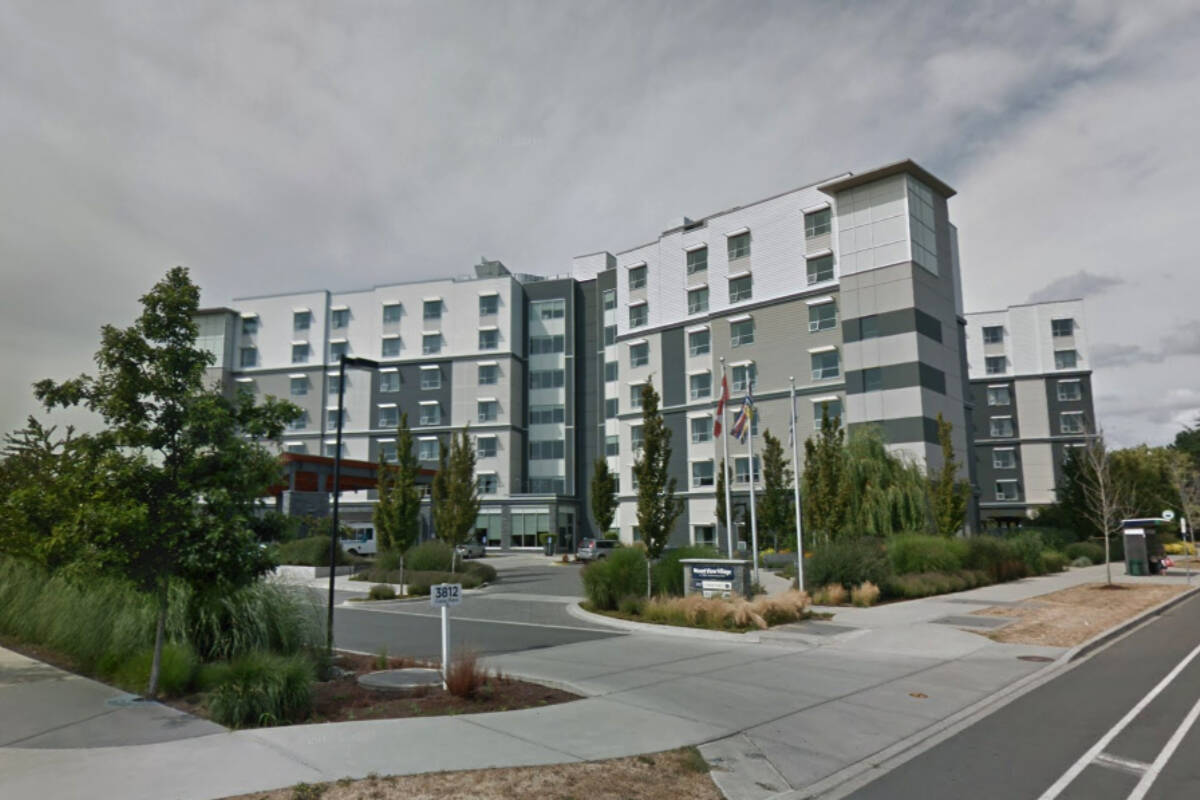 Six residents at The Heights at Mt. View long-term care home have tested positive for COVID-19 as of March 1, according to Island Health. (Google Streetview)
