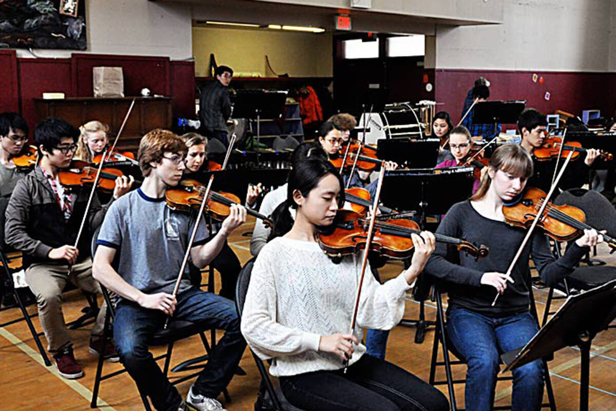 The Greater Victoria Youth Orchestra spring show is April 24 in the University of Victoria’s Farquhar Auditorium. (Photo courtesy GVYO)