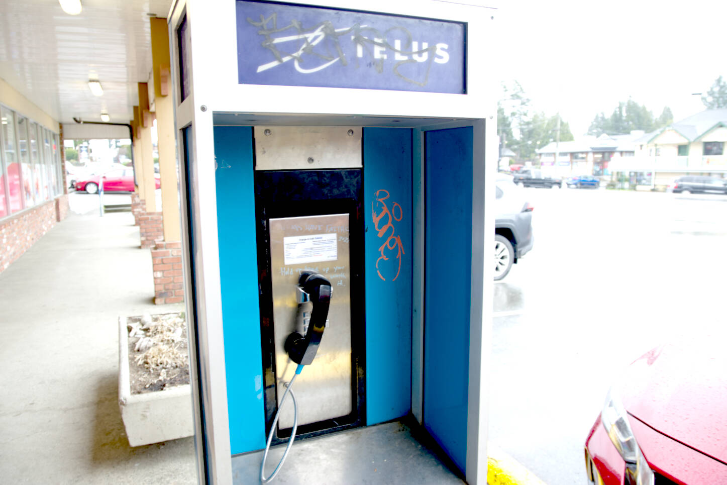 The last remaining payphone in Sooke is in its last days. (Kevin Laird - Sooke News Mirror)
