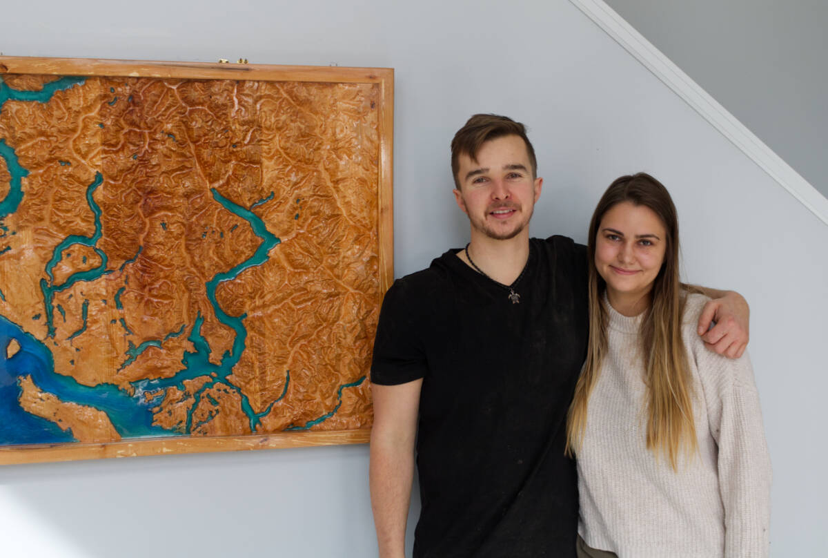 Lindenthaler and Brown wanted to start a business together for a while, when Brown noticed a potential gap in the market for topographical maps. (Bailey Moreton/News Staff)