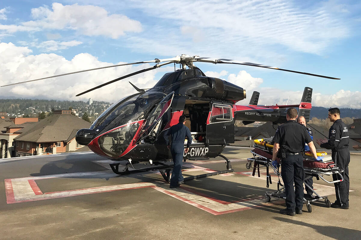 B.C. Emergency Health Services and Island Health have announced a partnership that will make blood for transfusions readily available for air ambulance paramedics. (Photo submitted)