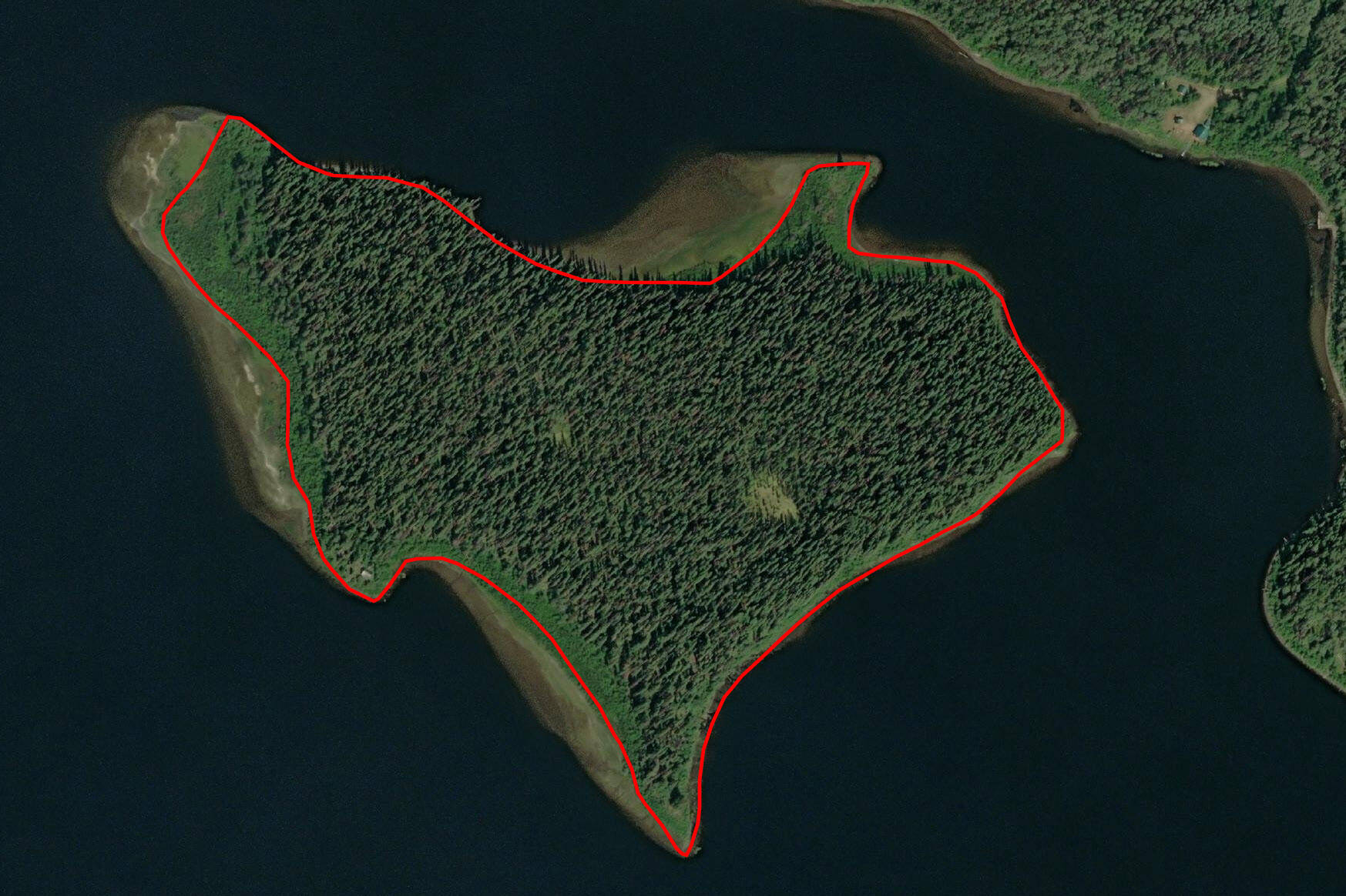 The 62-acre island north of Fort St. James is selling for $319,000. (Submitted photo)