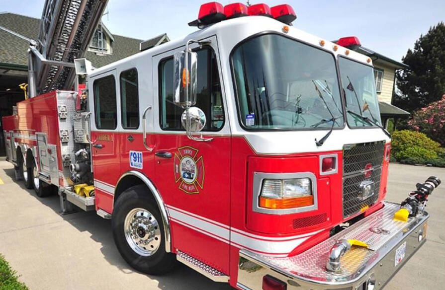 Crews responded to a fire in East Sooke Wednesday morning, around 7:30 a.m. (Kevin Laird - Sooke News Mirror)