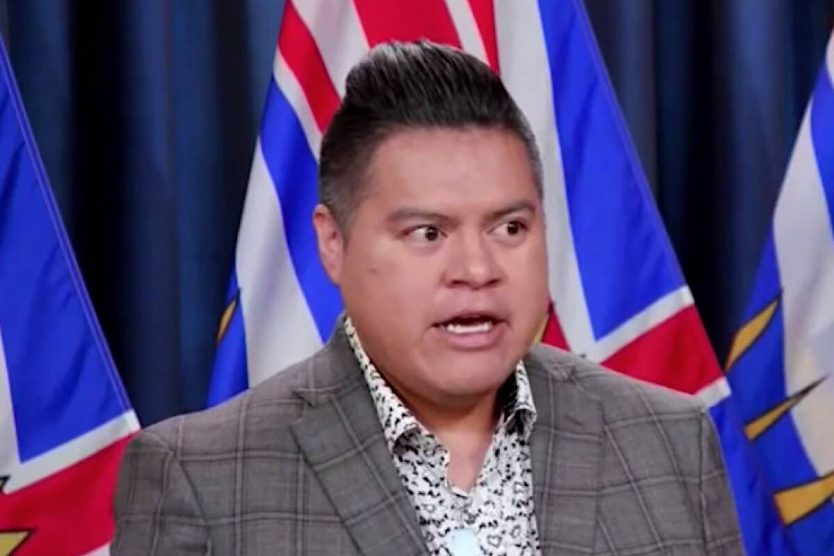 Carl Archie, an elected councillor of the Canim Lake Band, describes impact of forest changes on traditional Indigenous culture of the Cariboo region, April 1, 2022. (B.C. government video)