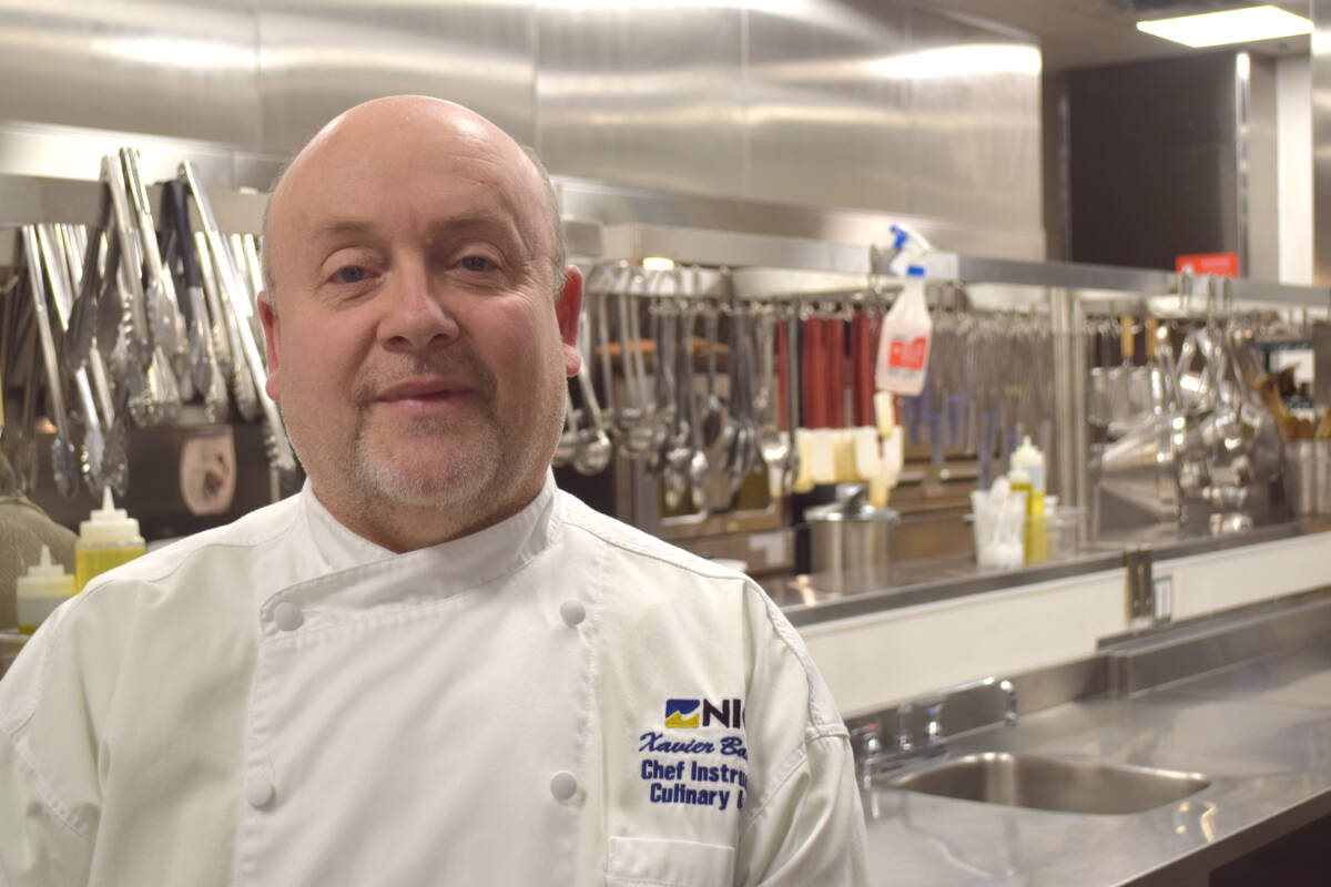 Chef Xavier Bauby is a culinary instructor at North Island College’s Campbell River campus. Ronan O’Doherty photo/ Campbell River Mirror