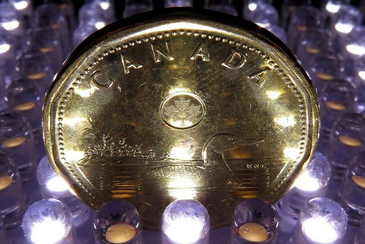 A loonie is pictured in Vancouver on April, 2014.THE CANADIAN PRESS/Jonathan Hayward