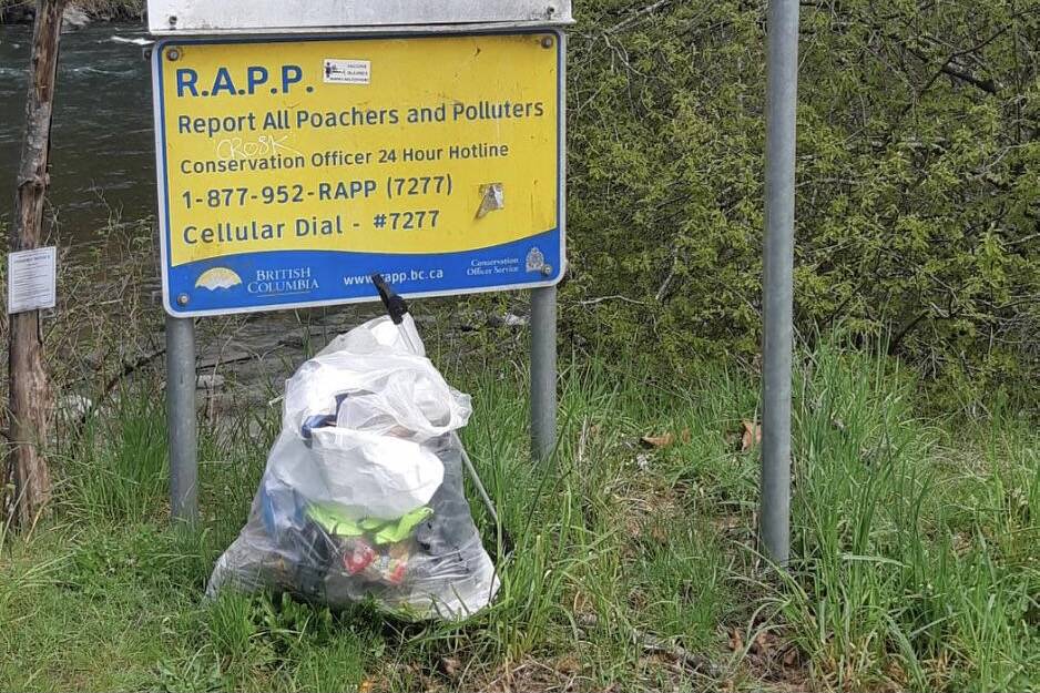 Campbell Riverite Ron Ritchey was dismayed at the amount of garbage there was to pick on Earth Day. Photo courtesy Ron Ritchey