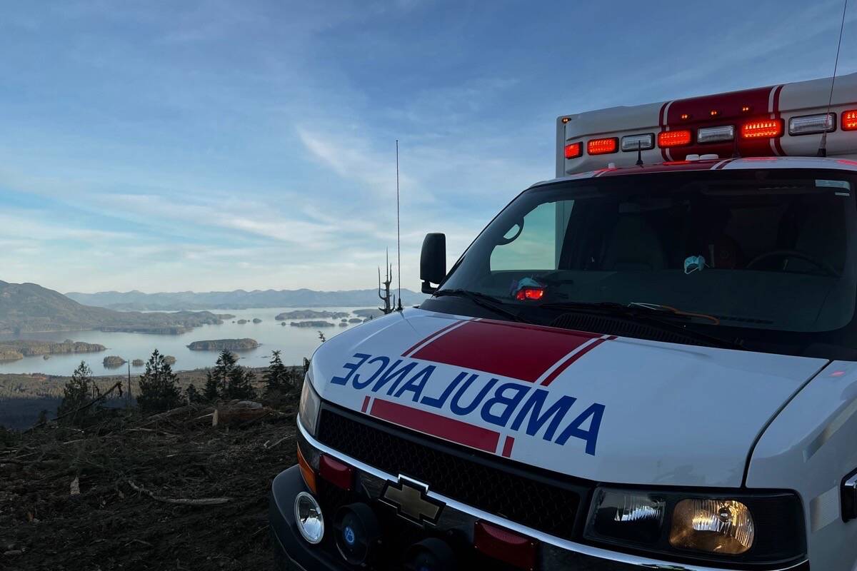 Ucluelet community paramedic Jesse Law snapped this scenic photo after responding to a call at the top of Mount Ozzard. (Jesse Law photo)