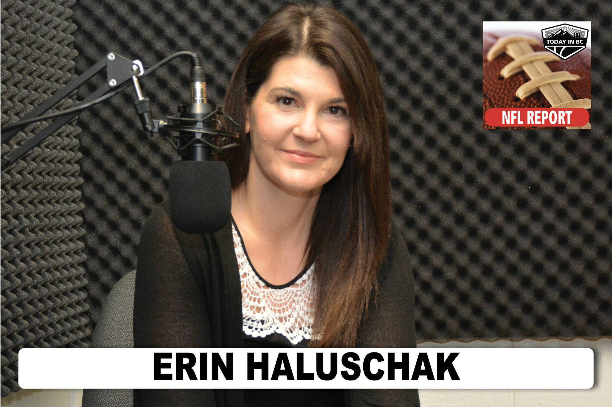 Black Press reporter and NFL expert Erin Haluschak. (Peter McCully photo)