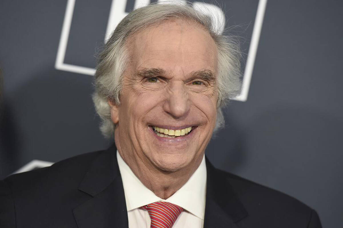 Henry Winkler arrives at the 25th annual Critics’ Choice Awards, on Jan. 12, 2020, in Santa Monica, Calif. Celadon Books announced Wednesday that it has a deal with Winkler to tell his life story. The memoir, currently untitled, is scheduled for 2024. (Photo by Jordan Strauss/Invision/AP, File)