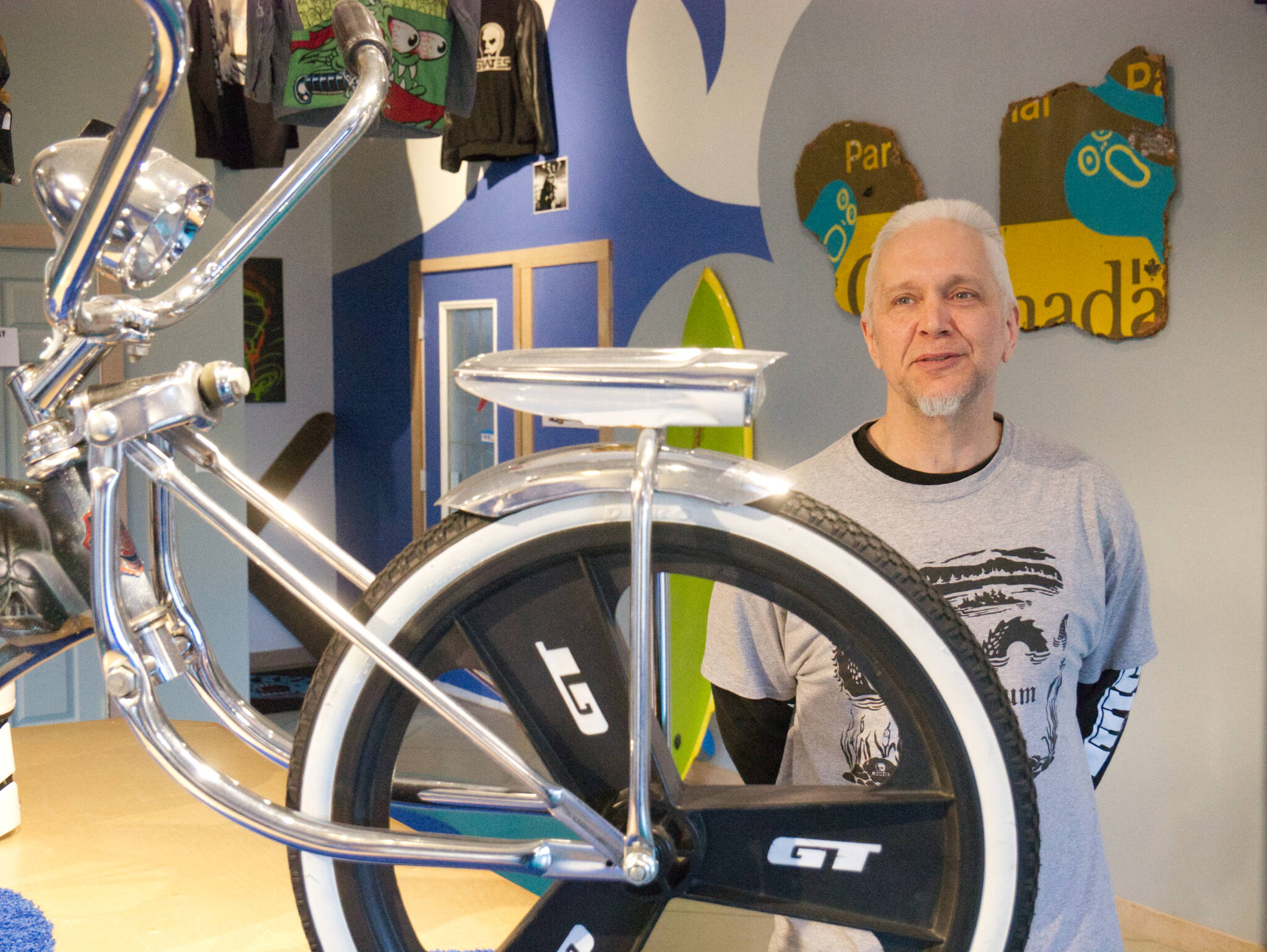 Peter Ducommun, owner of Canada’s oldest skateboarding store, recently opened a new location in Qualicum Beach. (Kevin Forsyth photo)