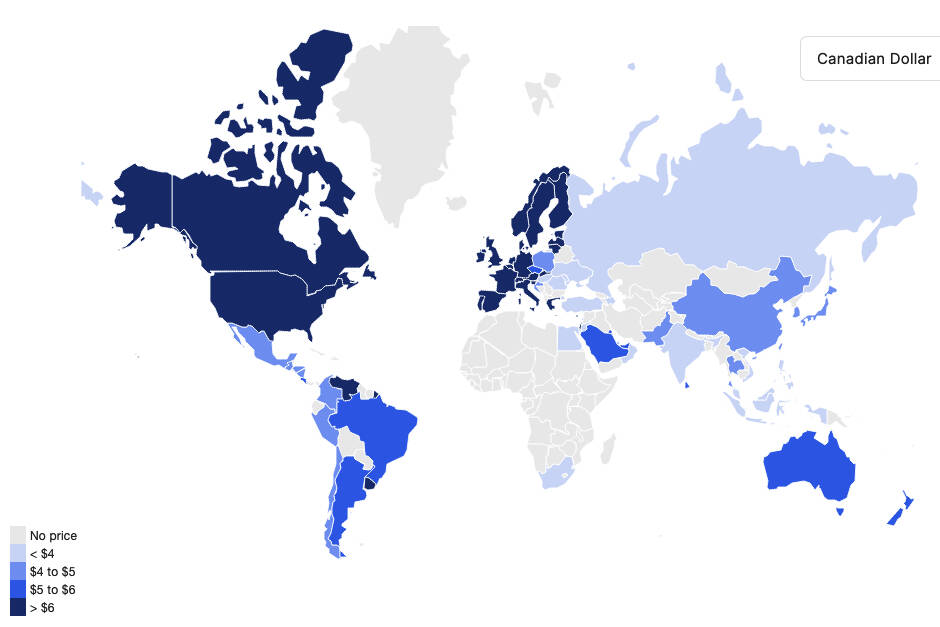 The price of a Big Mac is used to gauge countries’ purchase power parity due to its widespread distribution. (Courtesy of HelloSafe)