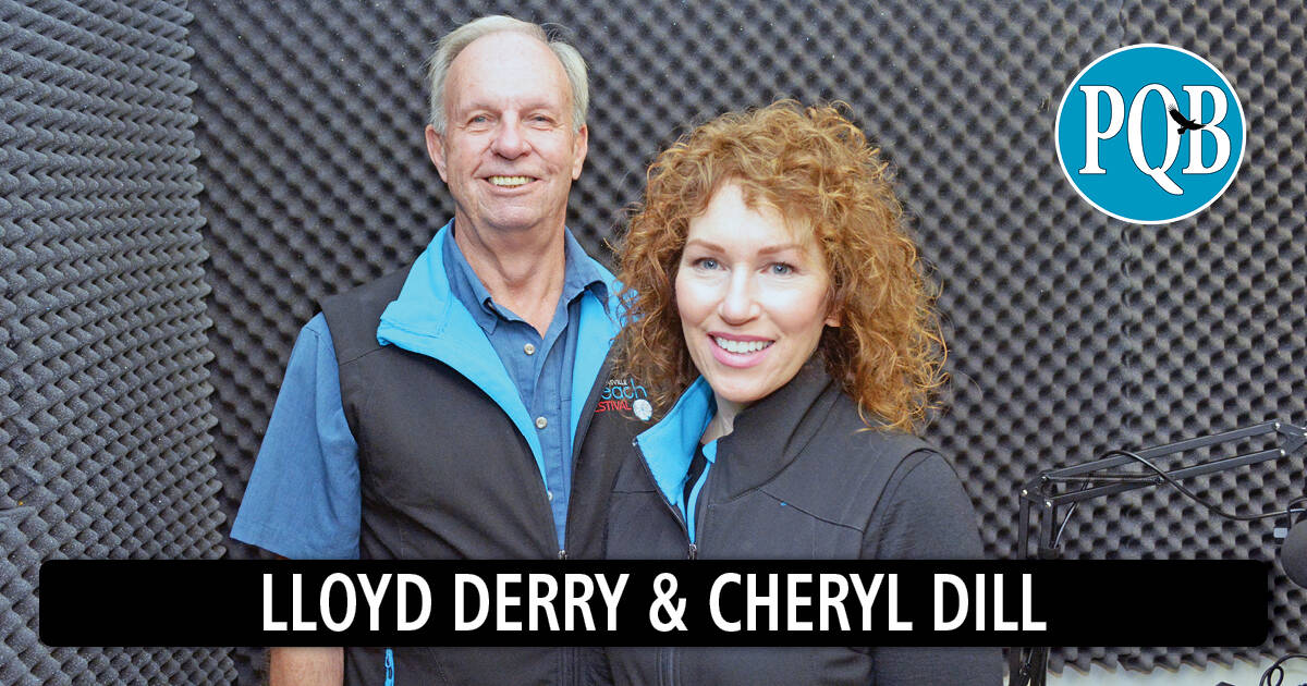 Cheryl Dill and Lloyd Derry visit the PQB News/VI Daily studios. (Peter McCully photo)
