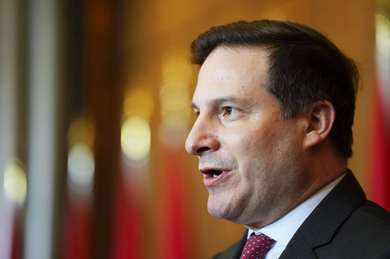 Marco Mendicino, Minister of Public Safety, speaks during an announcement regarding the Government of Canada’s ongoing efforts to protect Canadians from the threat of gun violence during a press conference in Ottawa on Wednesday, May 11, 2022. THE CANADIAN PRESS/Sean Kilpatrick