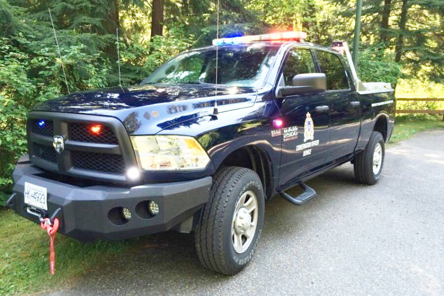 Smithers Conservation Office Ron Leblanc chased down and apprehended an armed robbery suspect May 24 in Smithers. (COS photo)