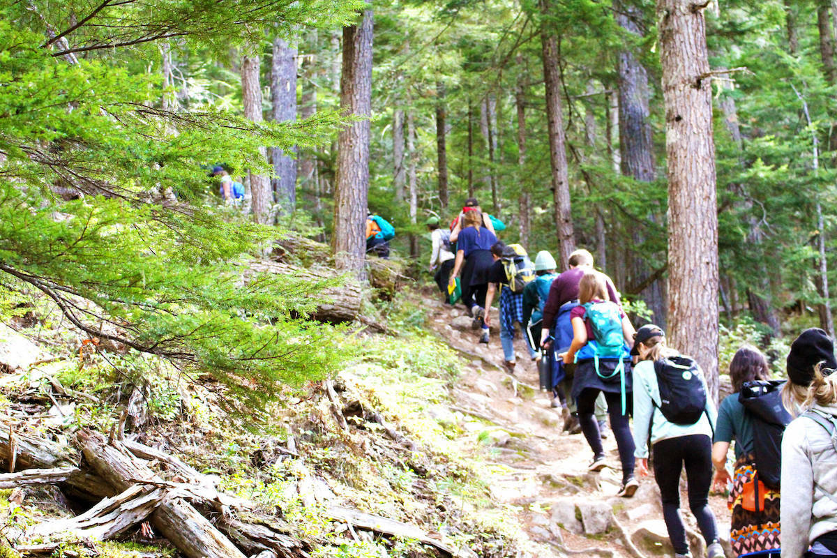 Hikers getting outside in Martha Creek Provincial Park near Revelstoke. (Josh Piercey/Revelstoke Review)