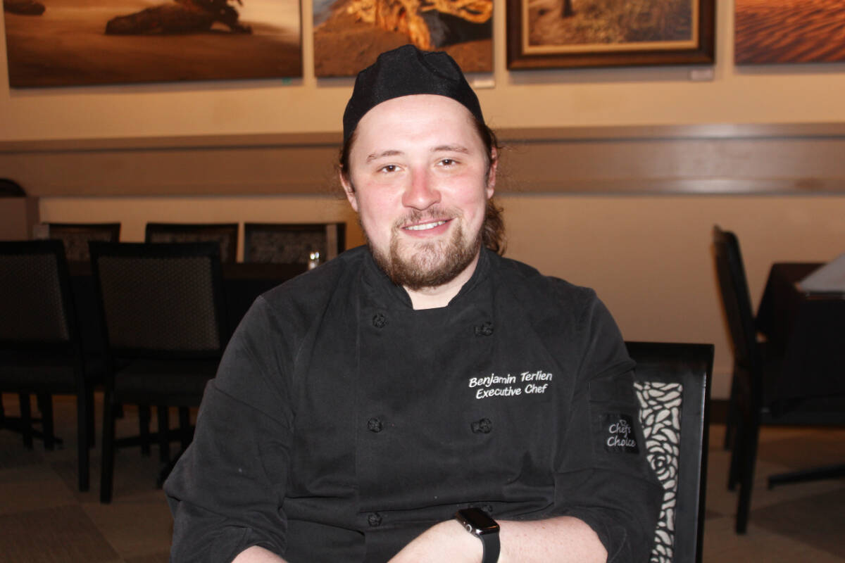 Benjamin Terlien is the executive chef at the Chemainus Theatre. (Photo by Don Bodger)