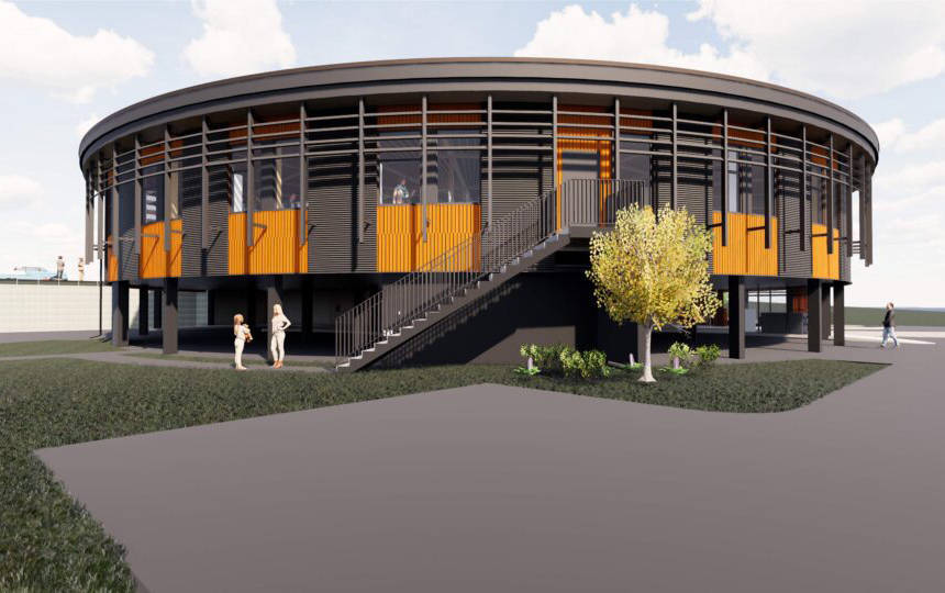 Sooke’s new iconic circular design public library will open officially on June 11. It features 13,412 square feet of space and 35,000 items in its collection. (Contributed - Vancouver Island Regional Library)