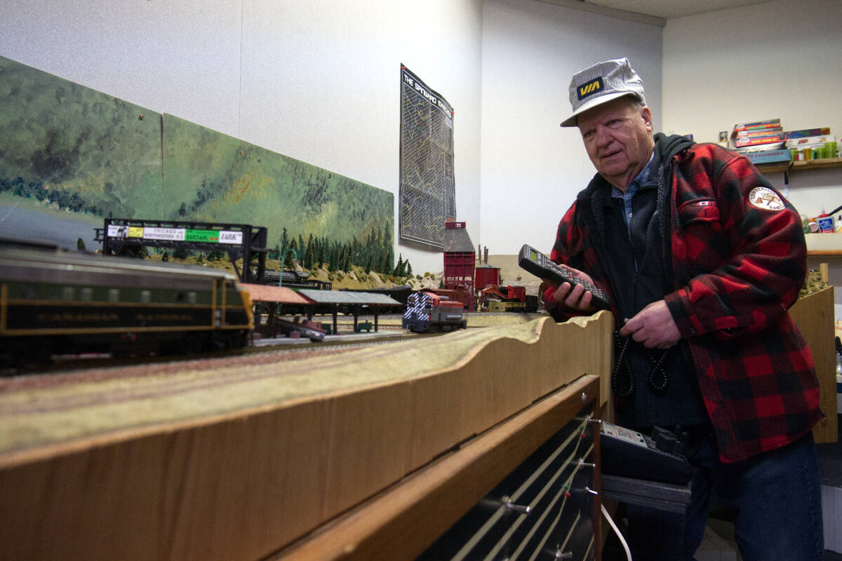 Jim Bennett’s model railroad layout has become a hub for model railroad hobbyists in the area. (Kevin Forsyth photo)