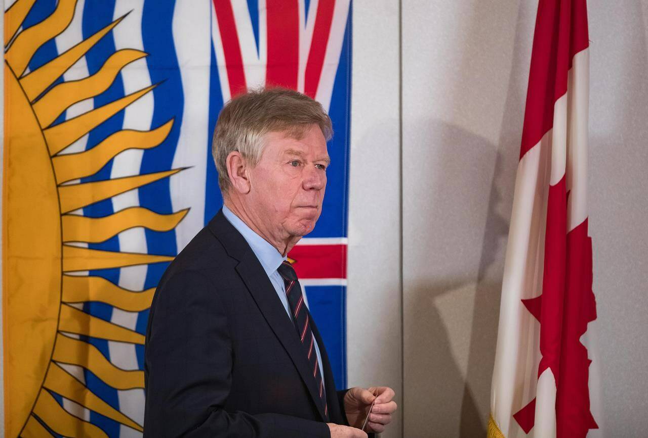Commissioner Austin Cullen looks over the hearing room before opening statements at the Cullen Commission of Inquiry into Money Laundering in British Columbia in Vancouver on Monday, February 24, 2020. THE CANADIAN PRESS/Darryl Dyck