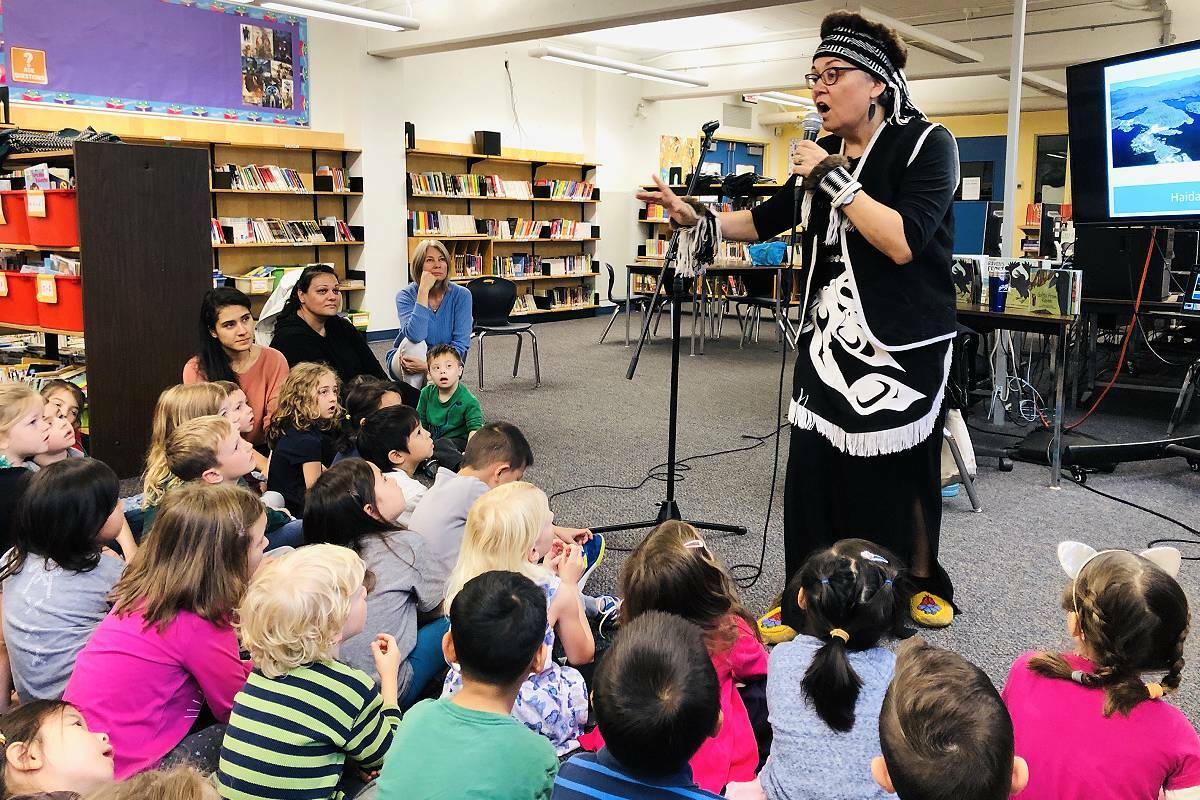 Indigenous storyteller Kung Jaadee will host an hour-long online storytelling event on June 22 through the Vancouver Island Regional Library. (Photo by Kim Th’e)