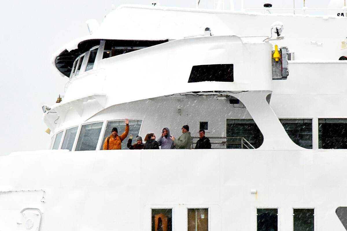 Prince Rupert is now the first marine location in Canada to have immigration preclearance implemented for easier ferry access to Alaska from B.C. The Alaska Marine Highway MV Matanuska passengers onboard Auke Bay Ferry Terminal Jan. 30, 2020. (Peter Segall | Juneau Empire)