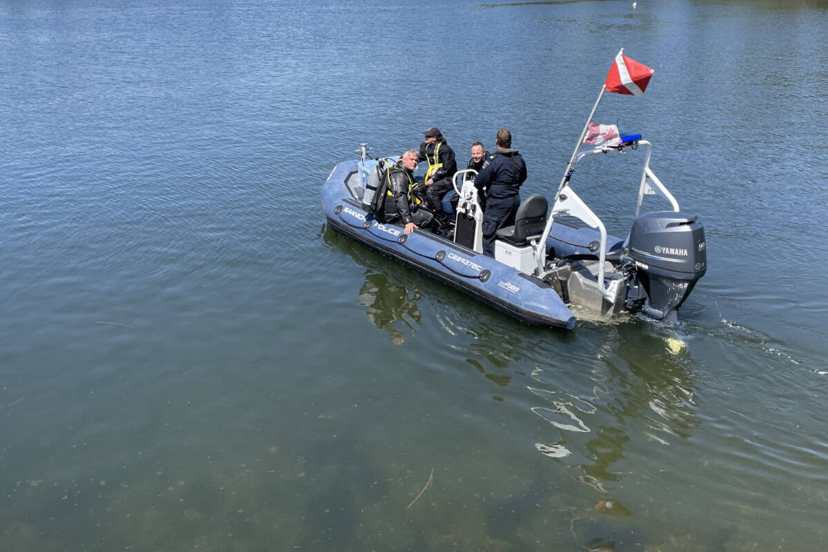 Saanich police and fire boats were kept busy at Elk Lake on June 25 with two rescues involving four children. (File photo courtesy Saanich Police Department)