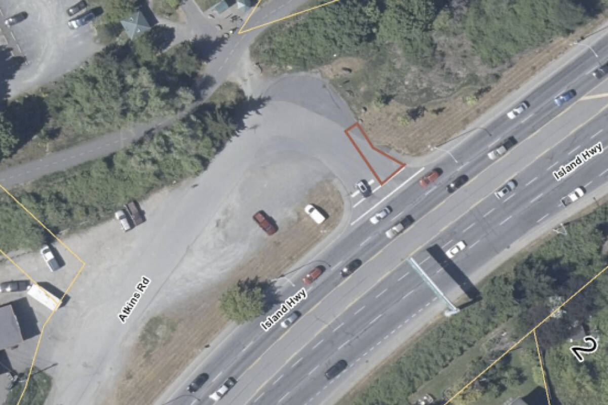 Motorists are being advised emergency repairs have closed a lane at the intersection of Island Highway and Atkins Road accessing Integra Tire. The closure is expected to be in place until June 30. (Courtesy Town of View Royal)