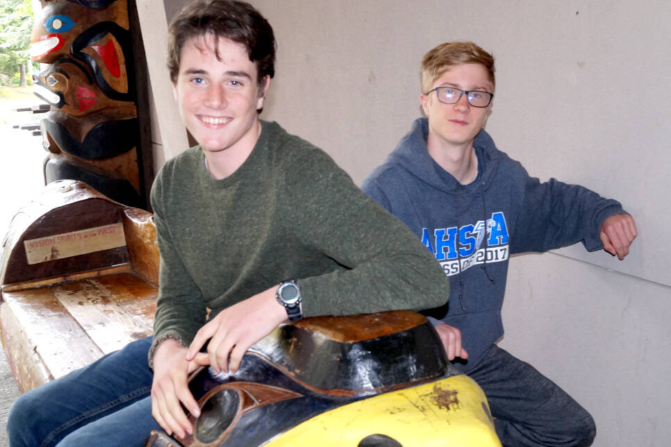 Vincent Magdziarz, left, and Finn Unger are ready to take on sailing in the B.C. Sumer Games. (Contributed by the family)