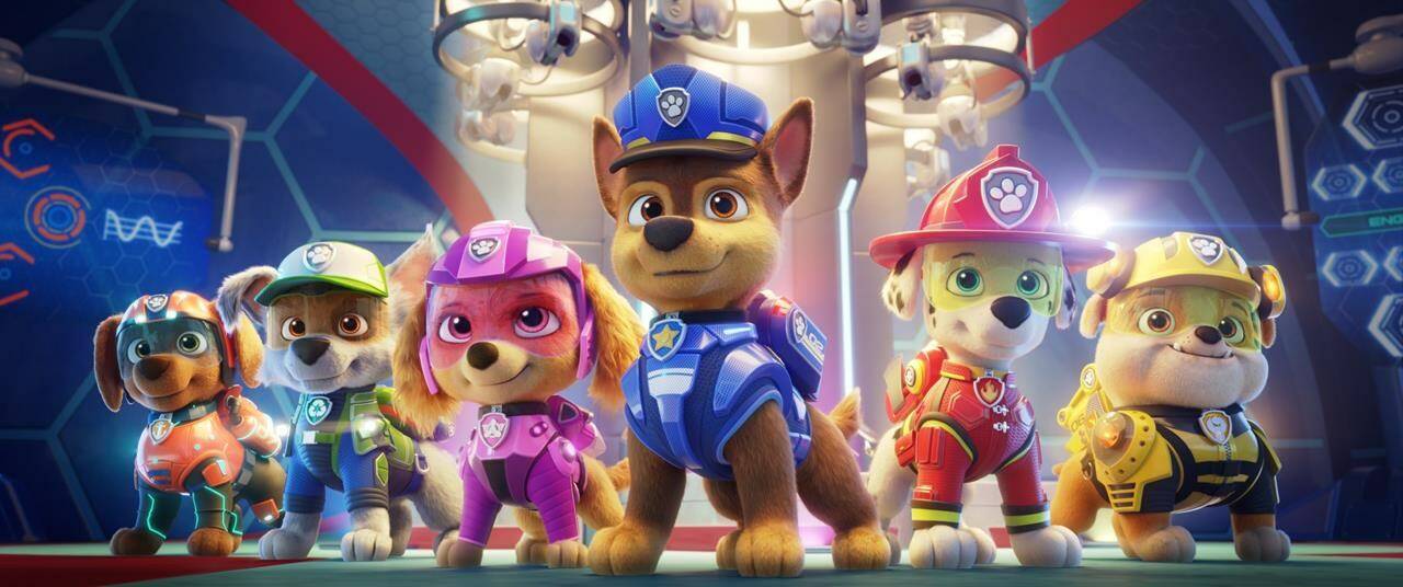 Zuma (voiced by Shayle Simons), left to right, Rocky (voiced by Callum Shoniker), Skye (voiced by Lilly Bartlam), Chase (voiced by Iain Armitage), Marshall (voiced by Kingsley Marshall), and Rubble (voiced by Keegan Hedley) are seen in a handout still image for the film Paw Patrol: The Movie from Paramount Pictures. Do you know where Paw Patrol originated? (THE CANADIAN PRESS/HO-Spin Master)