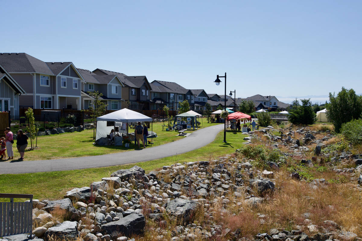 The Arts and Culture Colwood Society held its first summer art show Saturday at Meadow Park. (Justin Samanski-Langille/News Staff)