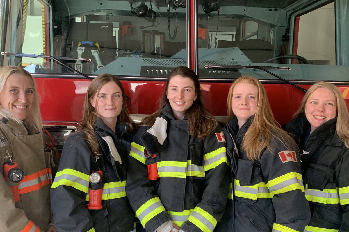 Women firefighters for the Mill Bay Fire Department. (Photo courtesy of Camrin Hillis)
