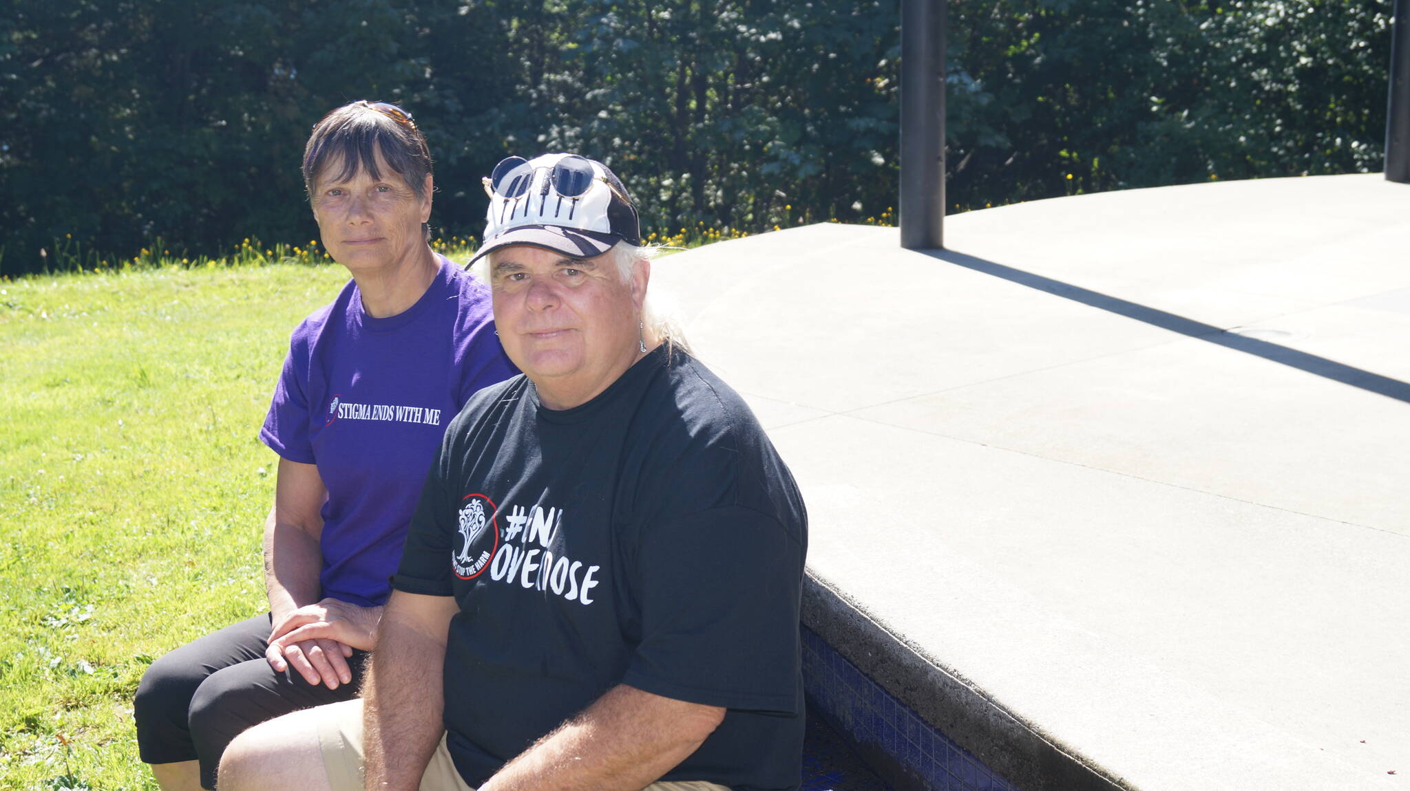 Sooke resident Melanie Cunningham and retired mental health and substance use counsellor Ben Goerner are advocates for Moms Stop the Harm, one of several organizations involved in an International Overdose Awareness Day event at Ed Macgregor Park on Aug. 31.