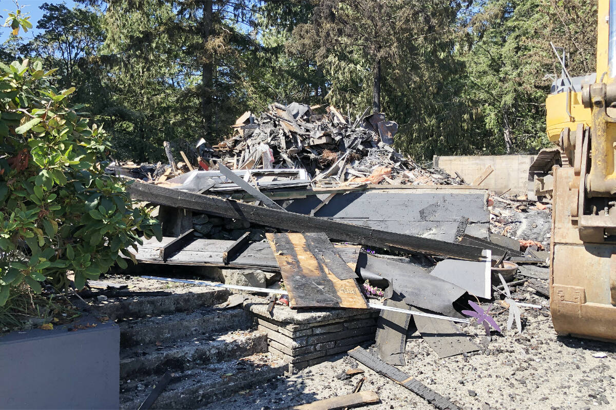 A Mill Bay family “lost everything” in a fire on Saturday afternoon. (Kevin Rothbauer/Citizen)
