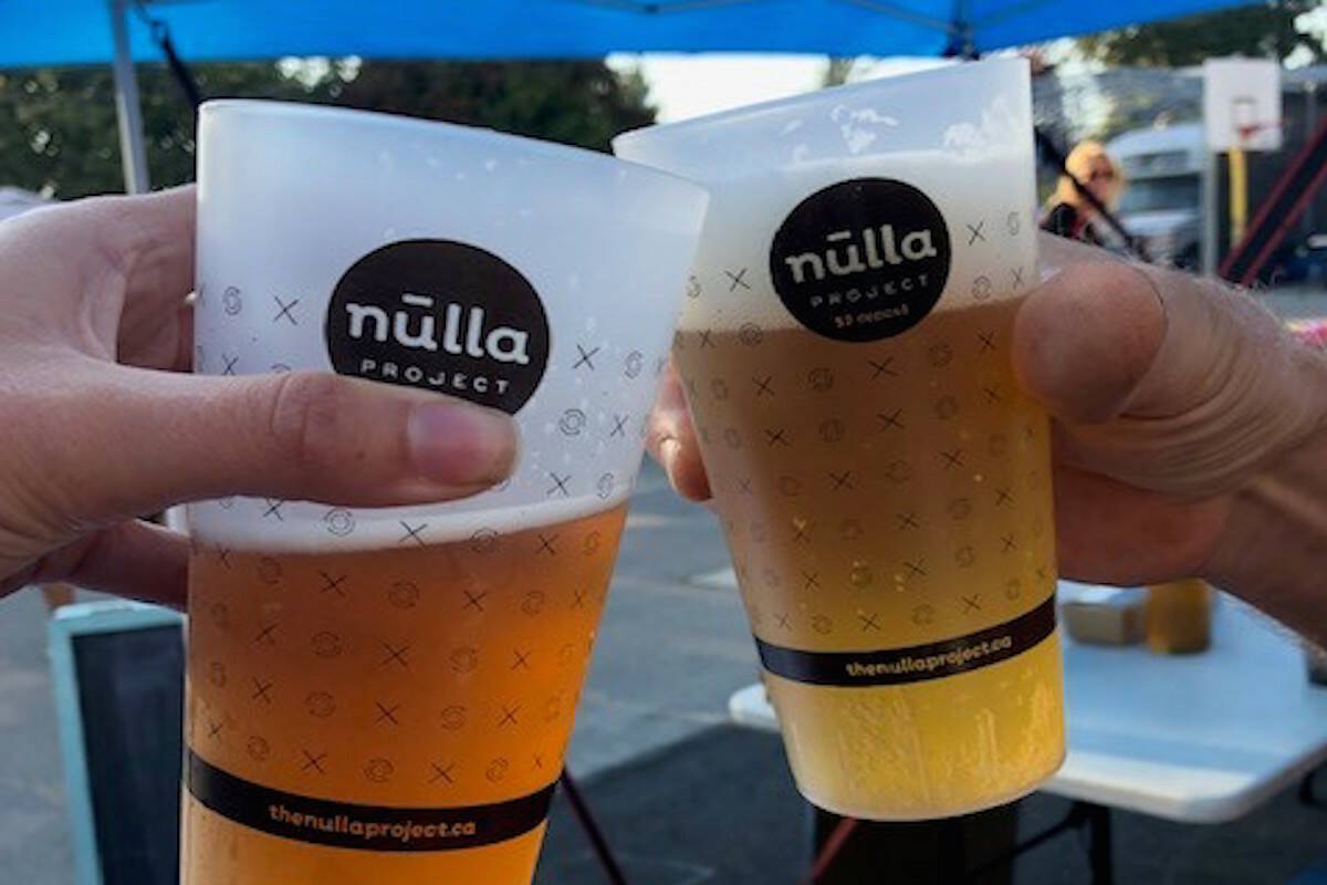 Nulla’s reusable glass that’s been used at some Greater Victoria markets. The City of Victoria will create a new section in its 20-year economic plan and aims to become a national leader in the circular economy. (Photo courtesy of The Nulla Project)
