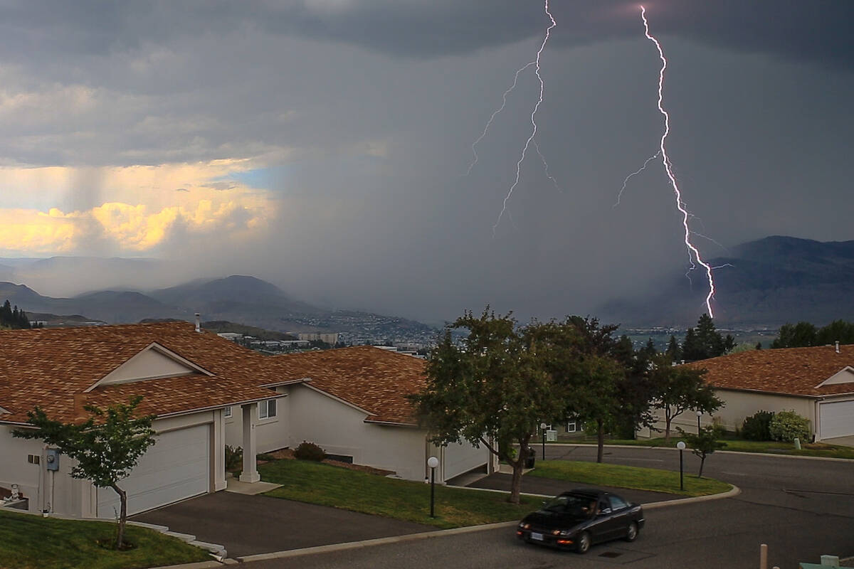 Lightning storms are expected across Southern B.C. on Wednesday and Thursday, creating the risk of new wildfires. (Photo courtesy of Murray Foubister, via Wikimedia Commons)