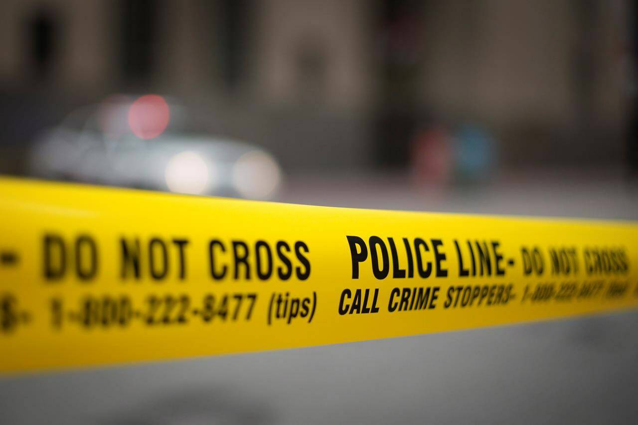 Police tape is shown in this Tuesday, May 2, 2107 file photo. THE CANADIAN PRESS/Graeme Roy