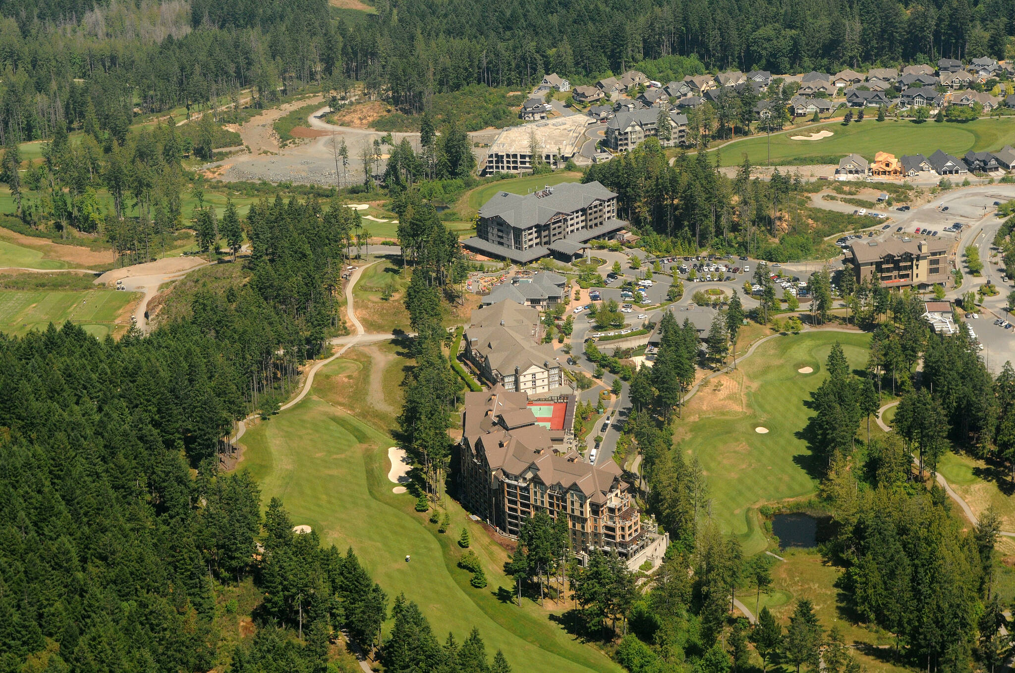 An aerial view over Bear Mountain. (Black Press Media file photo)