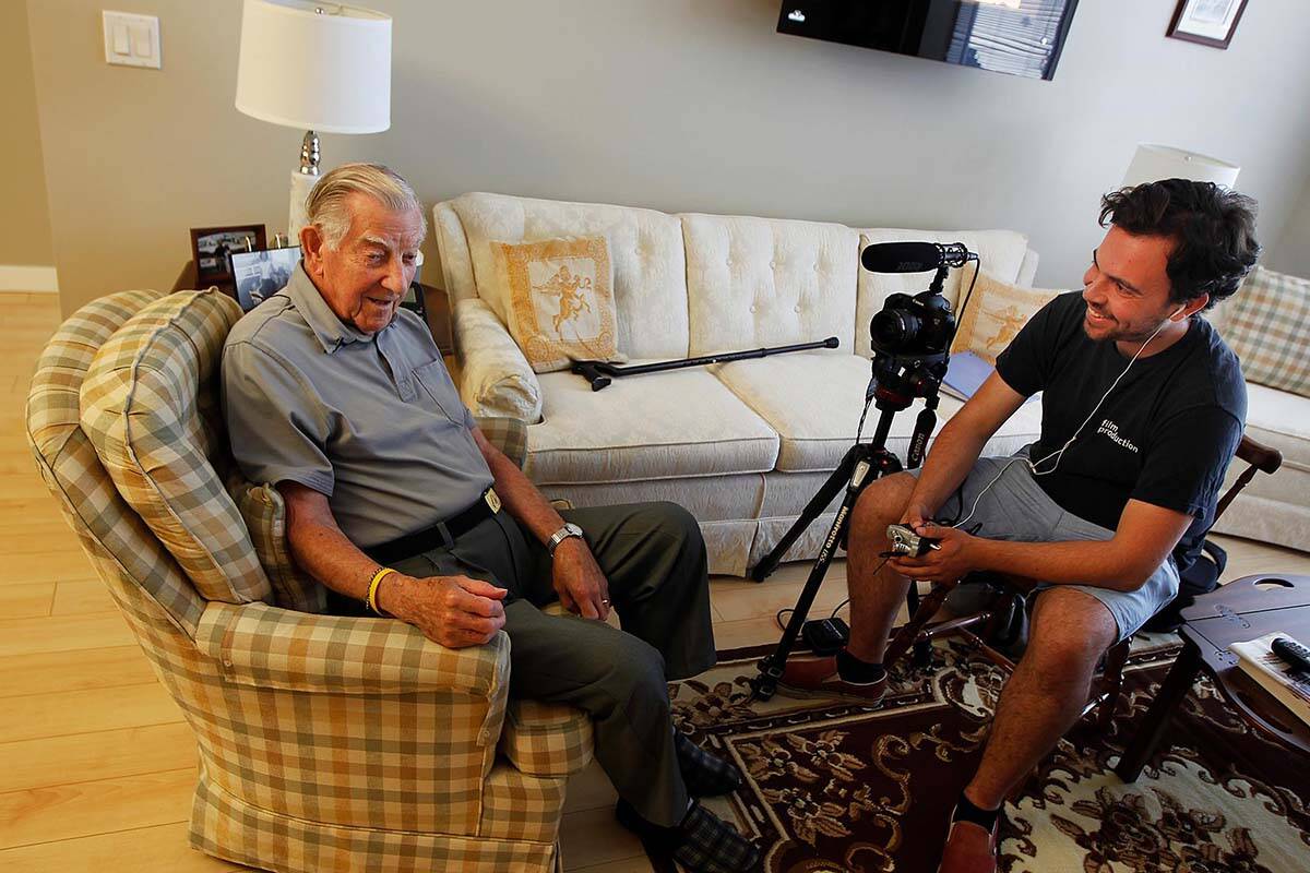 B.C. filmmaker Eric Brunt is working to preserve as many Second World War veterans’ stories on film as possible. (Credit: Phil Hossack)