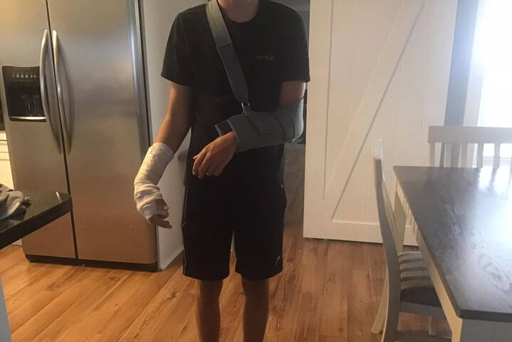 A 15-year-old boy suffered injuries to his shoulder and hand after an assault allegedly took place in the lineup for a ride at the Armstrong IPE Saturday, Sept. 3, 2022. (Nicole Dumontier/Facebook)