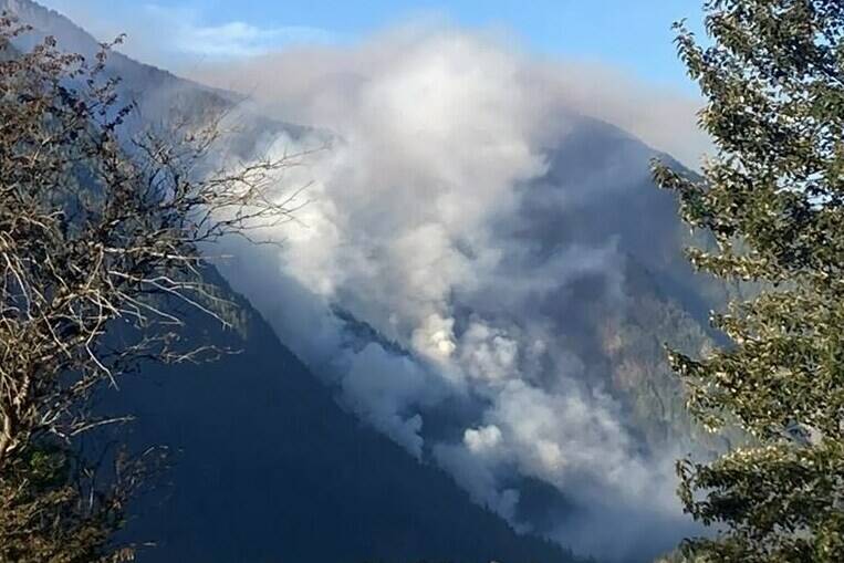 A view of a newly-reported wildfire near Hope, B.C. is shown in a handout photo. THE CANADIAN PRESS/HO-BC Wildfire Service