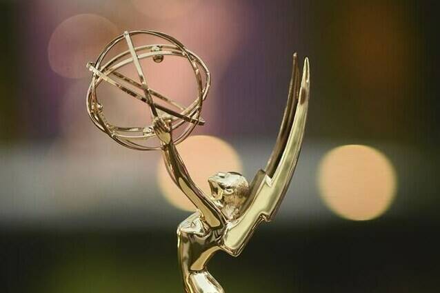 An Emmy award is pictured during Press Preview Day for the 74th Primetime Emmy Awards on Thursday, Sept. 8, 2022, at the Television Academy in Los Angeles. The awards show honoring excellence in American television programming will be held on Monday at the Microsoft Theater at L.A. Live. (Photo by Richard Shotwell/Invision/AP)