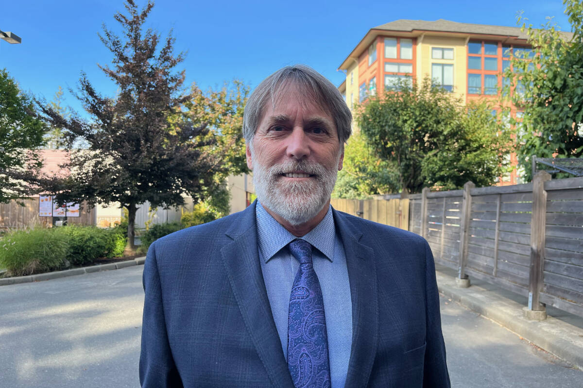 Dan Oickle has dropped out of the race for Langford’s next mayor as his mother has recently been moved into hospice care. Stew Young and Scott Peter Goodmanson are the only remaining candidates on the ballot for Oct. 15. (Limara Yakemchuk/News Staff)