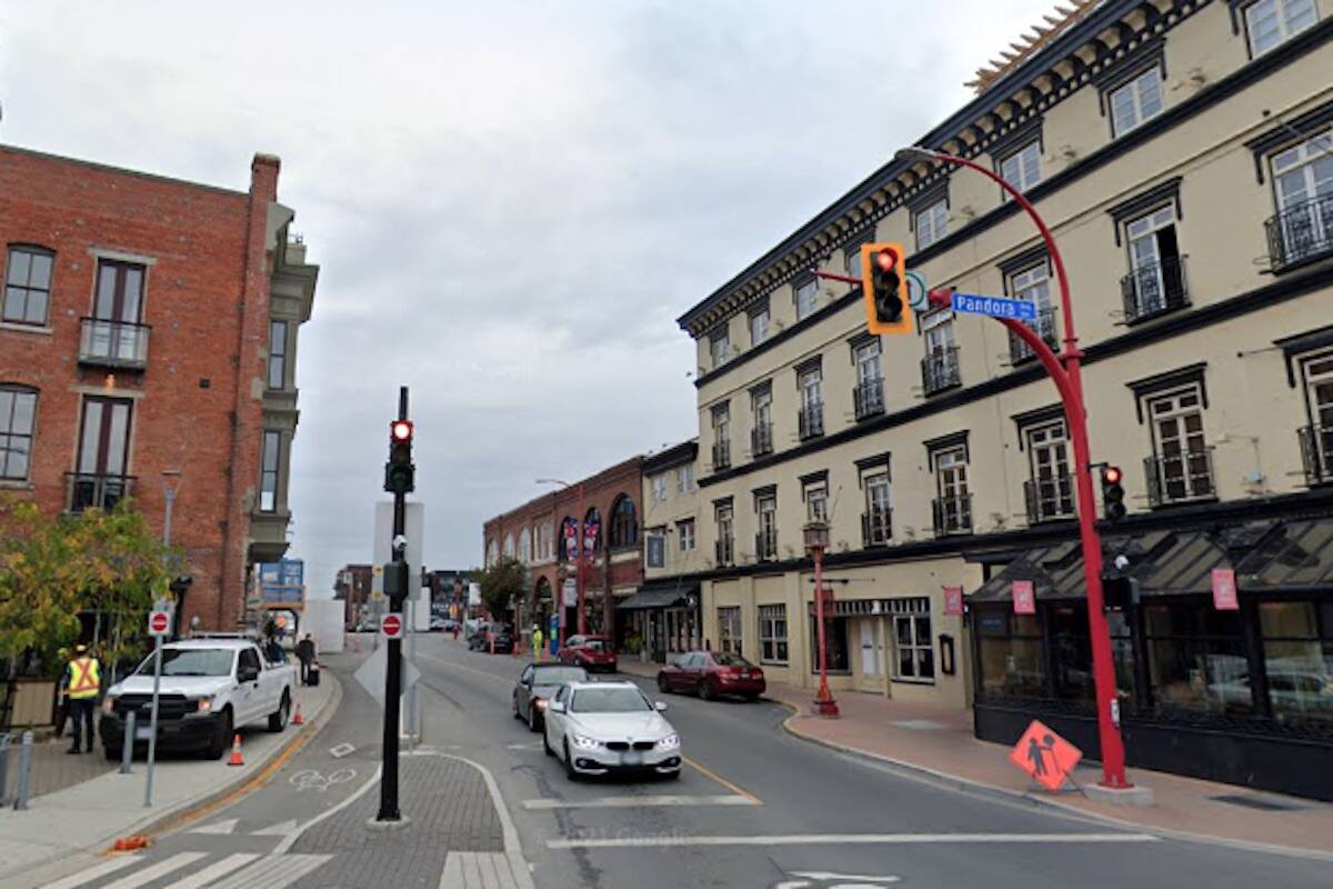 Store Street will be closed between Pandora Avenue and Fisgard Street until mid November as of Sept. 26. (Google Streetview)
