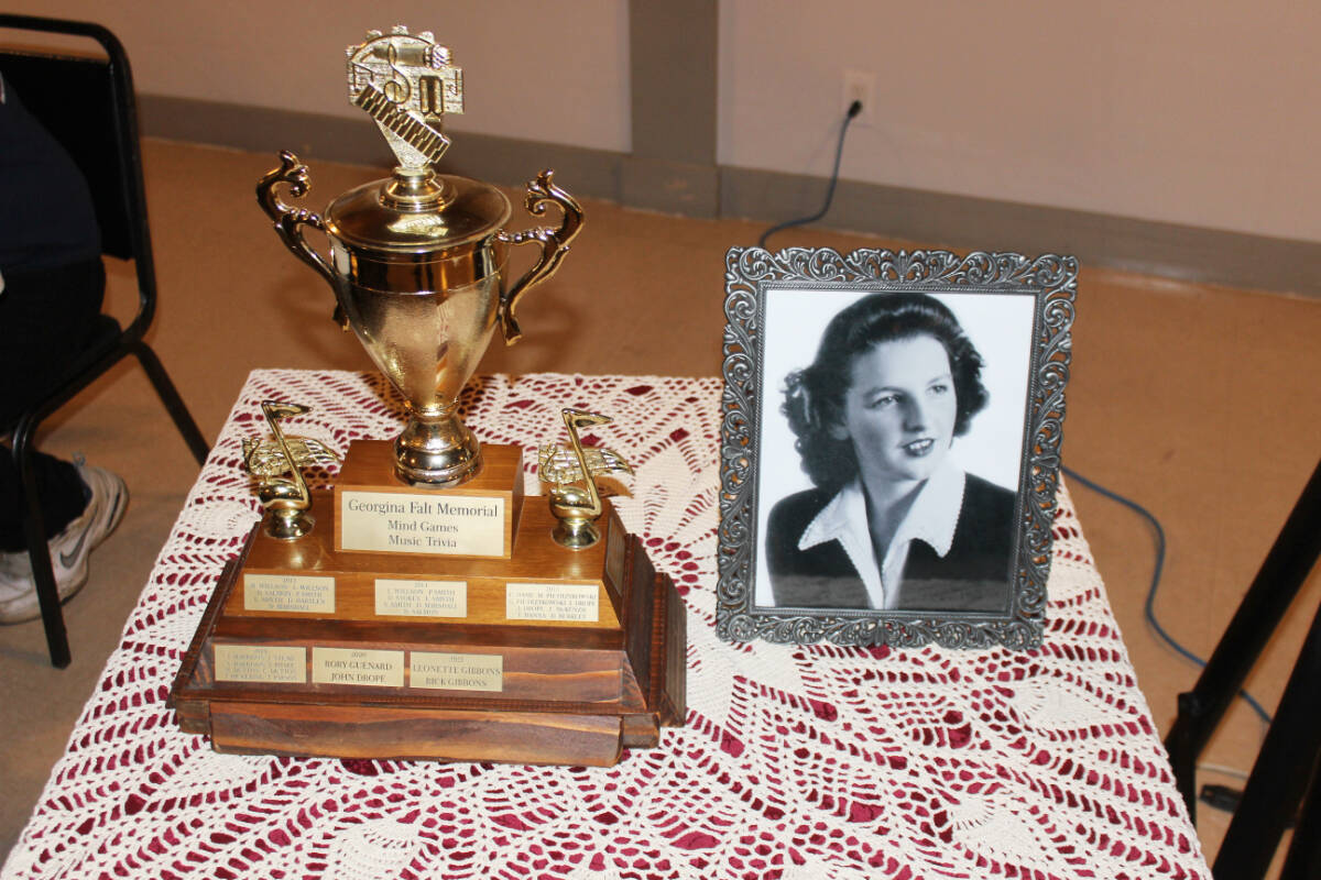 The Georgina Falt Memorial Trophy and a photo of Georgina, whom the tournament is named after. (Photo by Don Bodger)