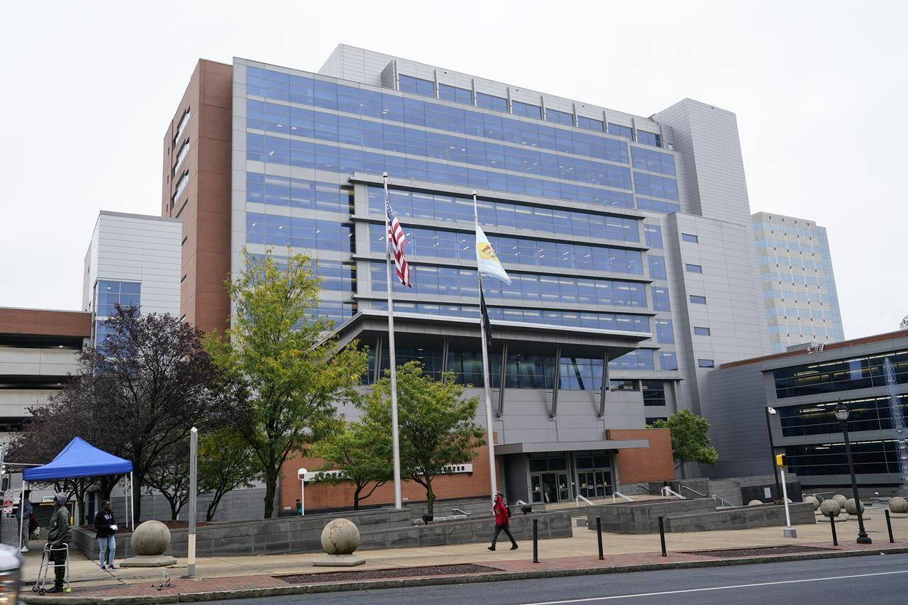 Shown is the Leonard L. Williams Justice Center housing the Court of Chancery in Wilmington, Del., Tuesday, Oct. 4, 2022. Elon Musk is abandoning his legal battle to back out of buying Twitter by offering to go through with his original $44 billion bid for the social media platform. The offer comes just two weeks before Twitter’s lawsuit seeking to force Musk to go through with the deal goes to trial in Delaware Chancery Court. (AP Photo/Matt Rourke)